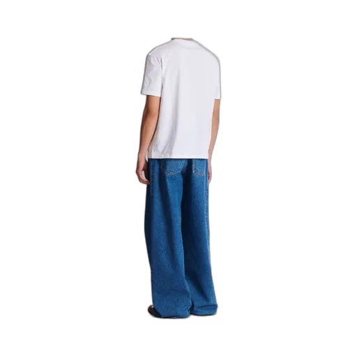 T-Shirt With Balmain Paris Brush Print