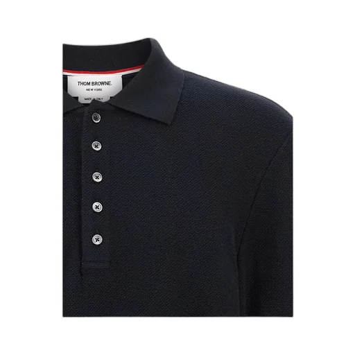 Thom Browne 4-Bar Long-Sleeved Polo Shirt