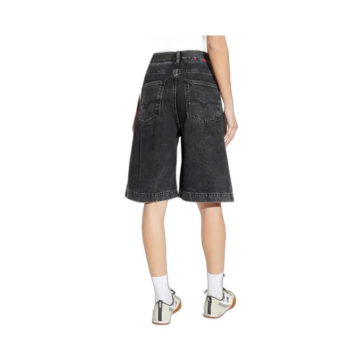 Diesel Logo Plaque Knee-Length Denim Shorts