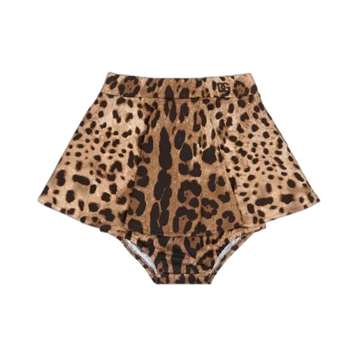 Dolce & Gabbana Kids Leopard Printed Skirt Set