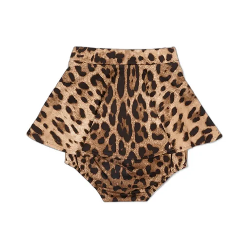 Dolce & Gabbana Kids Leopard Printed Skirt Set