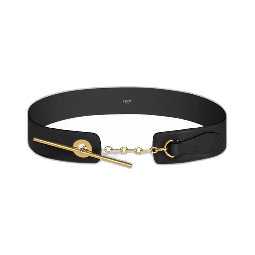Large 50Mm Celine Disc Belt In Supple Natural Calfskin