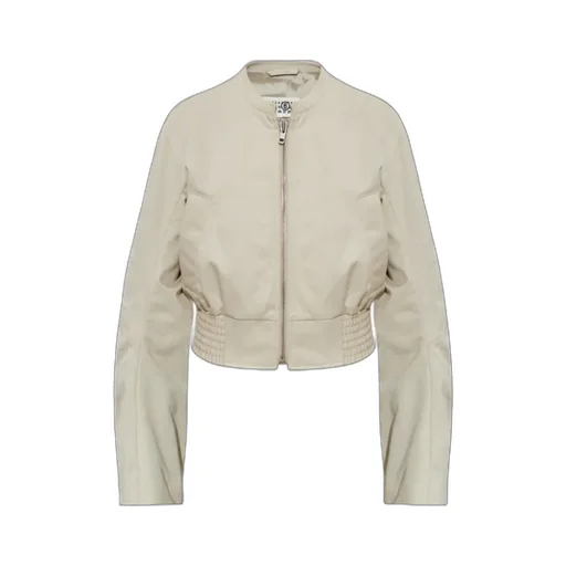 Mm6 Maison Margiela Zip-Up Cropped Bomber Jacket