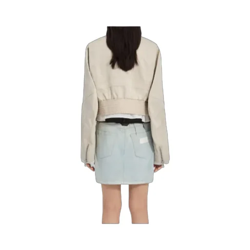 Mm6 Maison Margiela Zip-Up Cropped Bomber Jacket