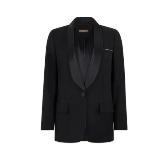 Shawl-Lapels Single-Breasted Blazer