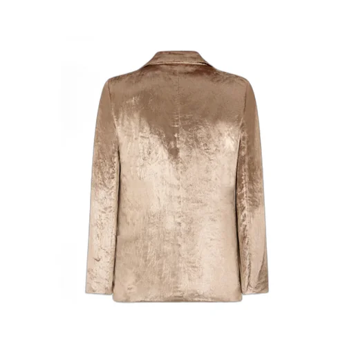Velvet Single-Breasted Blazer