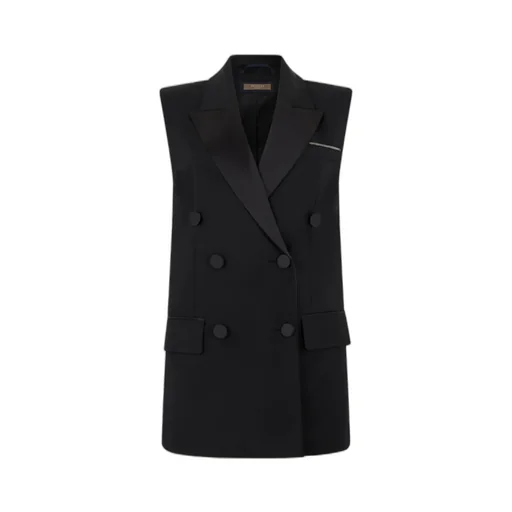 Double-Breasted Sleeveless Vest