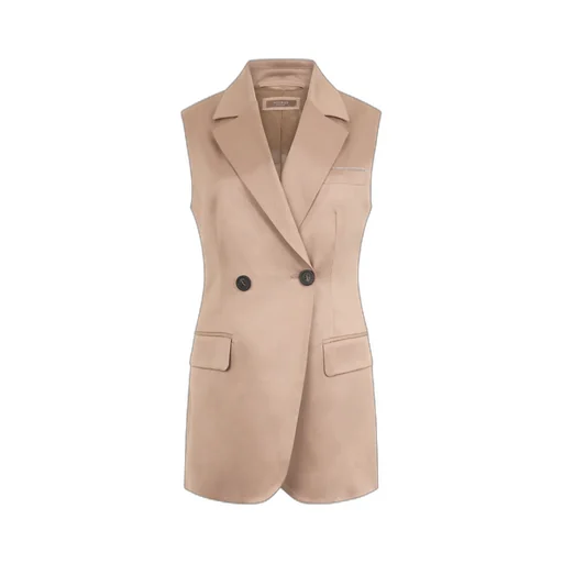 Double-Breasted Sleeveless Waistcoat