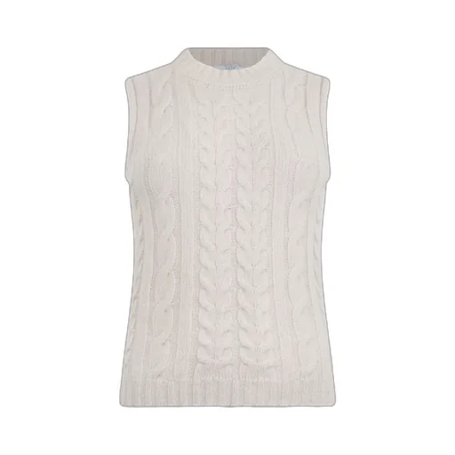 Cable-Knit Mock-Neck Vest
