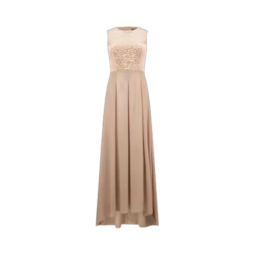 Sequin-Embellished Flared Long Dress