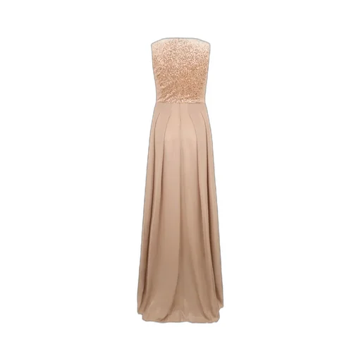 Sequin-Embellished Flared Long Dress