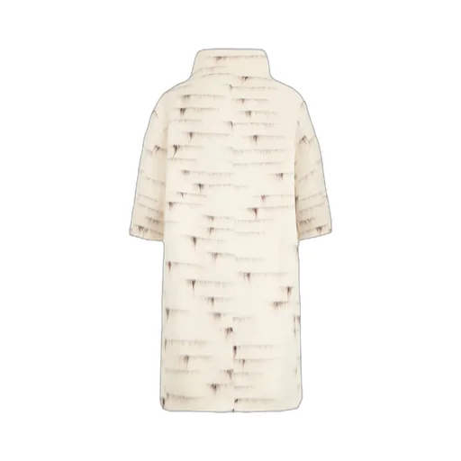 Patterned-Jacquard Single-Breasted Coat