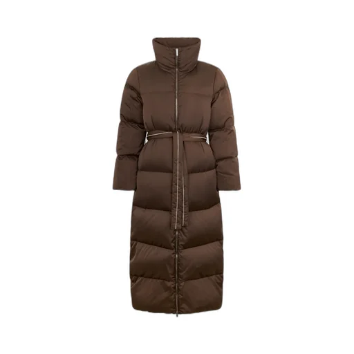 Monili-Chain Belted Puffer Jacket