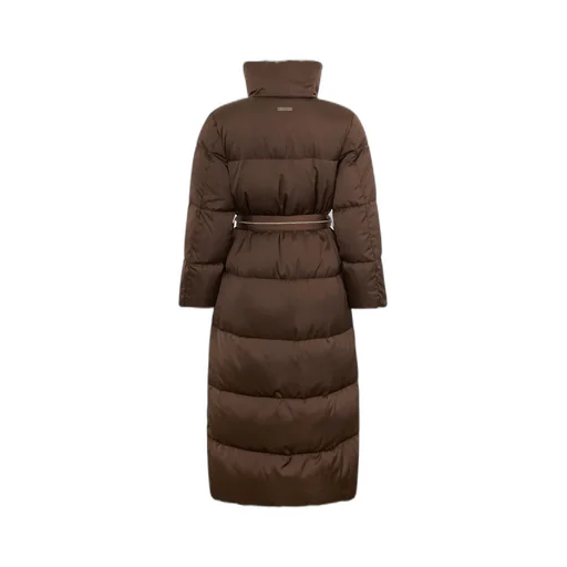 Monili-Chain Belted Puffer Jacket