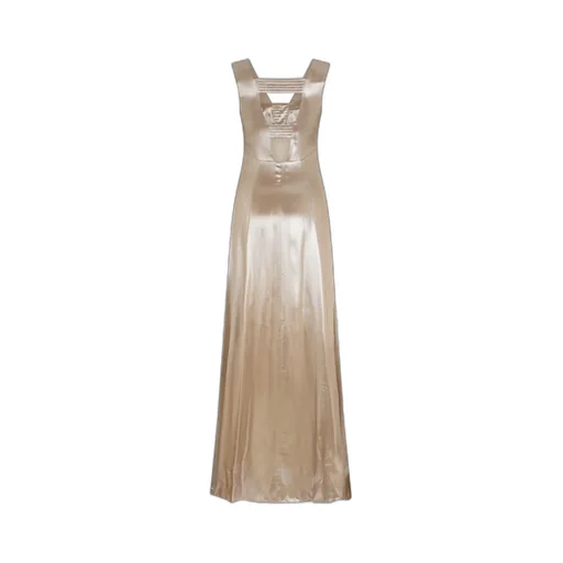 Laminated Flared Dress