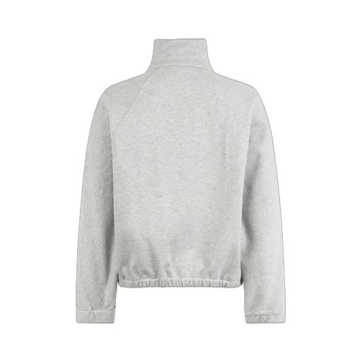 Mlange-Effect Zip-Up Fleece Sweatshirt