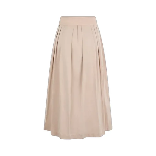 Pleated Belted Maxi Skirt