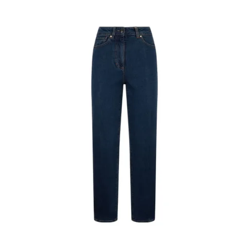 Logo-Appliqué Straight-Cut Jeans