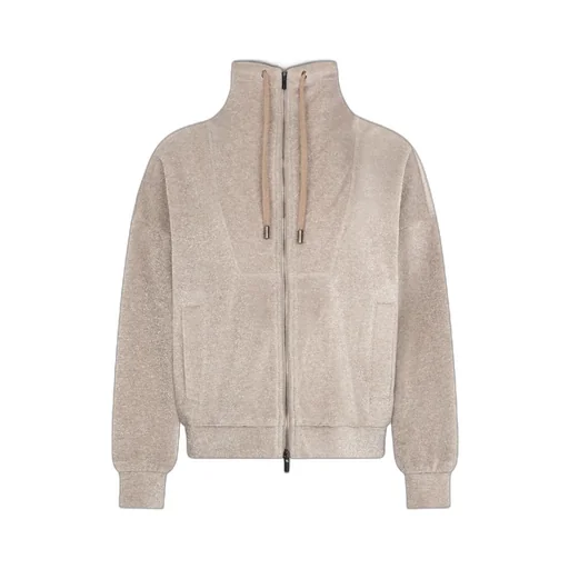 Metallic Hooded Bomber Jacket
