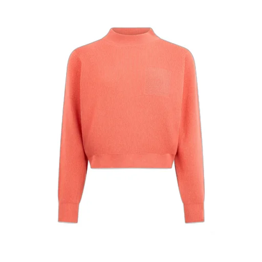Cropped Mock-Neck Sweater