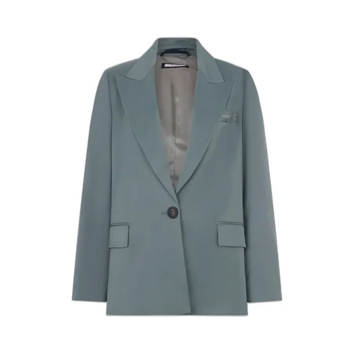Button-Fastening Pocket Blazer