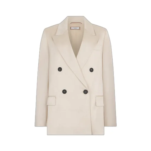 Double-Breasted Long-Sleeve Blazer