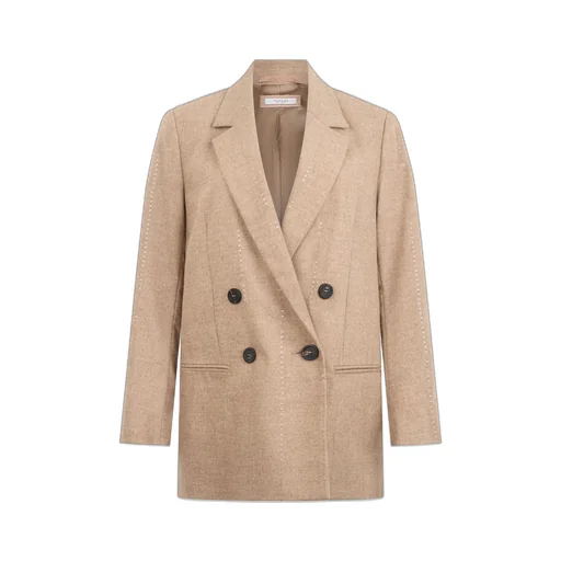 Double-Breasted Button Blazer
