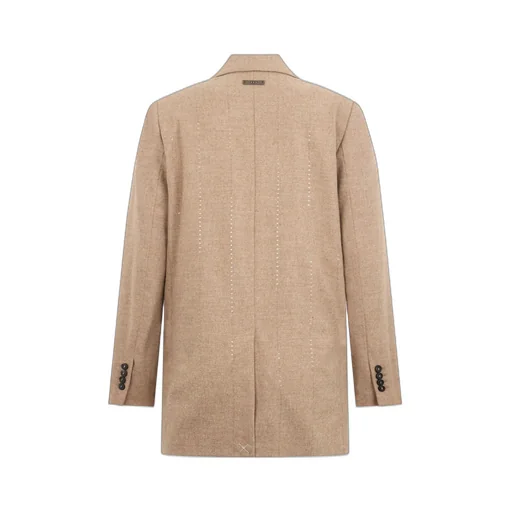 Double-Breasted Button Blazer