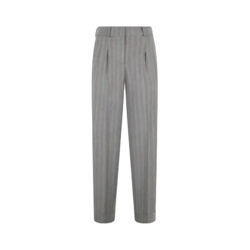 Pinstripe-Pattern Trousers