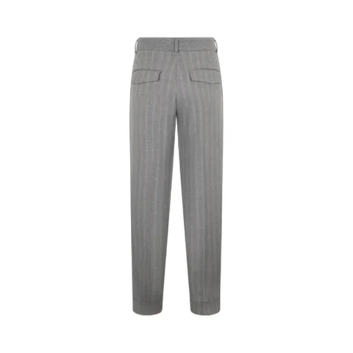 Pinstripe-Pattern Trousers