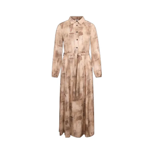 Button-Up Belted Midi Dress