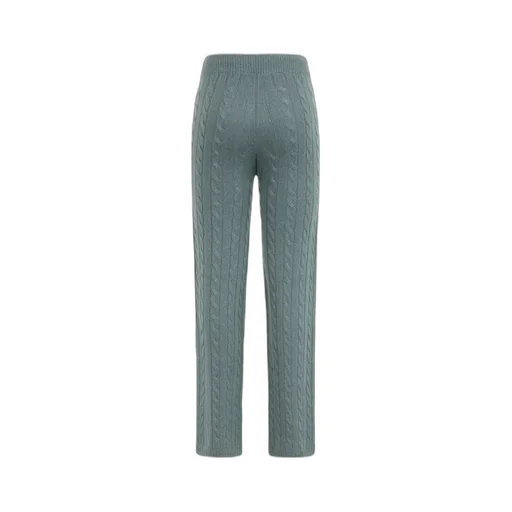 Drawstring Chunky-Knit Trousers