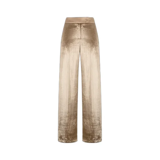 High-Waisted Velvet Palazzo Trousers
