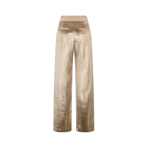 High-Waisted Velvet Palazzo Trousers