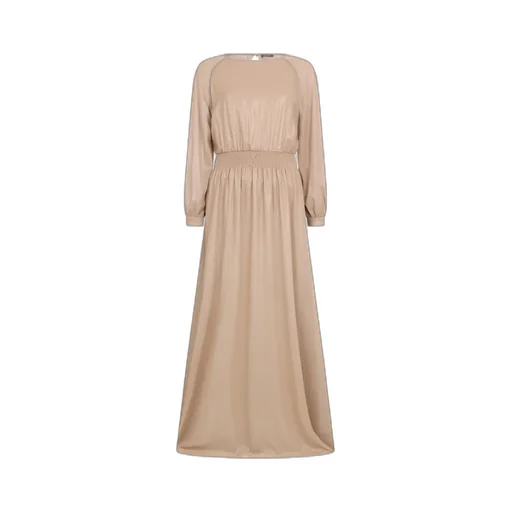 Satin-Finish Rhinestone-Embellished Long Dress