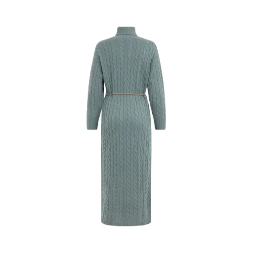 Long-Sleeve Turtleneck Midi Dress