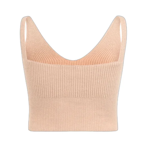 Ribbed-Knit U-Neck Tank Top