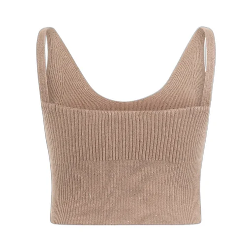 Ribbed V-Neck Crop Top