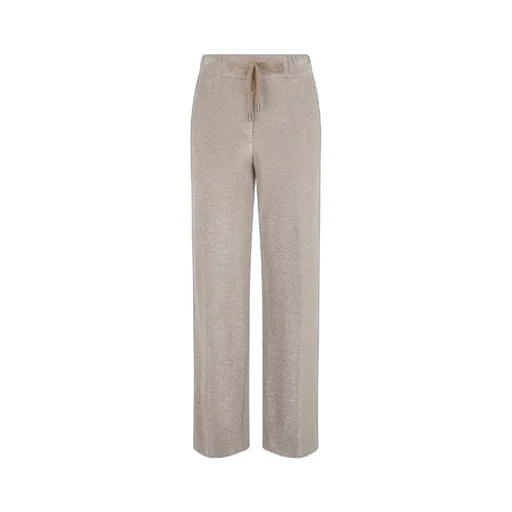 Straight-Leg Glitter Drawstring Trousers