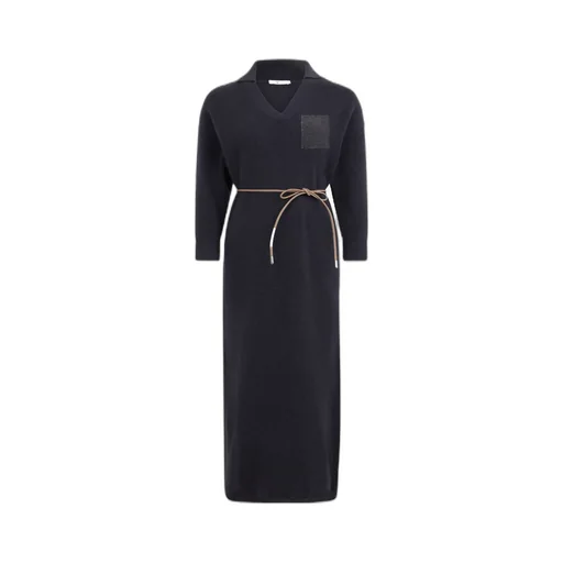 V-Neck Ribbed Maxi Dress