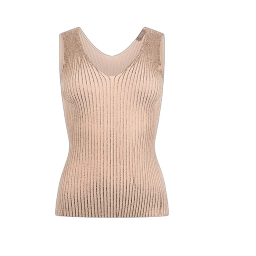 Metallic V-Neck Top