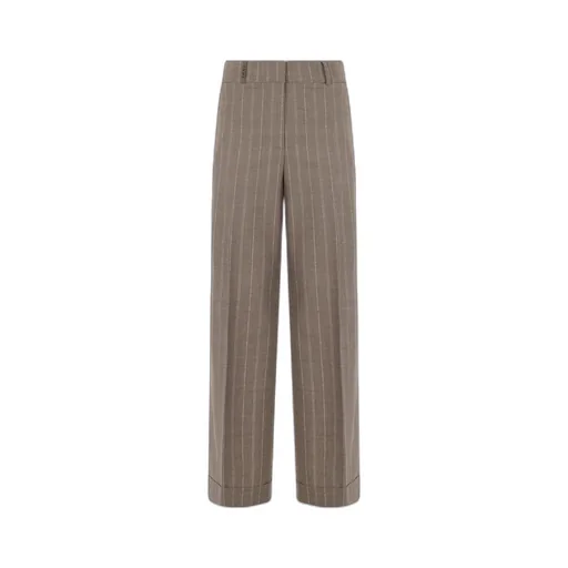 Pinstripe Elasticated Trousers