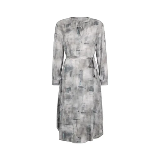 Abstract-Print Midi Dress