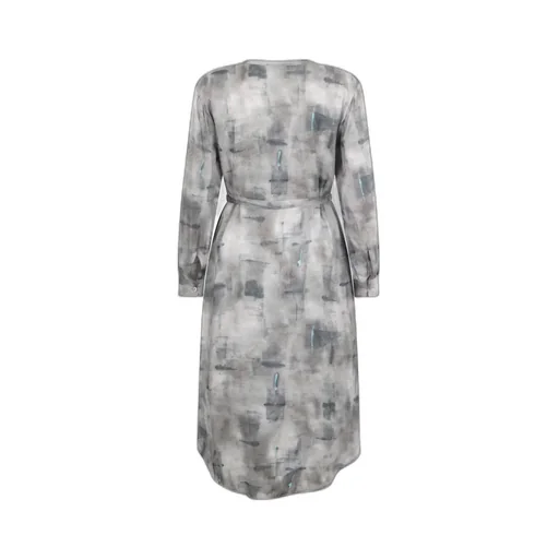 Abstract-Print Midi Dress