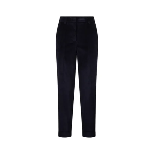 High-Waisted Ribbed Trousers