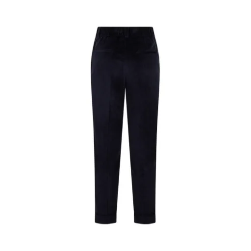 High-Waisted Ribbed Trousers