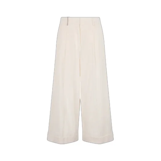 High-Waisted Cropped-Leg Trousers