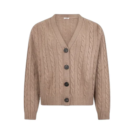 Cable-Knit Button Cardigan