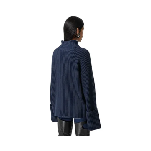 Ribbed-Knit Bell-Sleeve Jumper