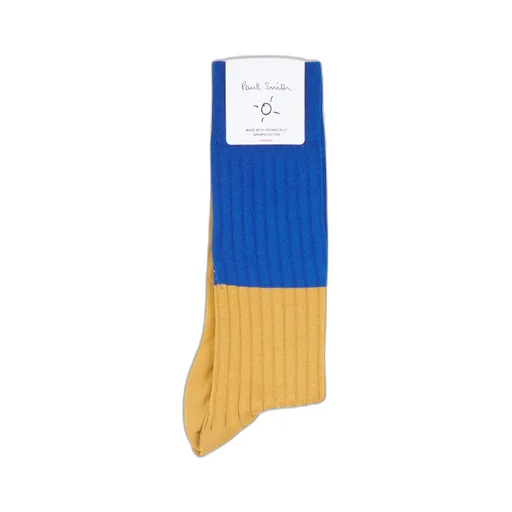 Candles Rib Socks Cobalt Blue/Camel